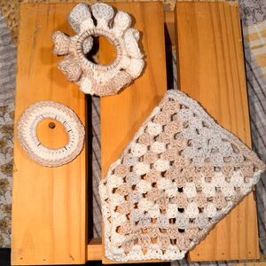 Handmade Crocheted Hair Accessory Set